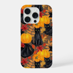Black cats and pumpkins 2 iPhone 15 pro case