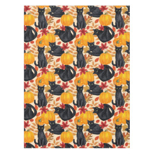 Black cats and pumpkins  tablecloth