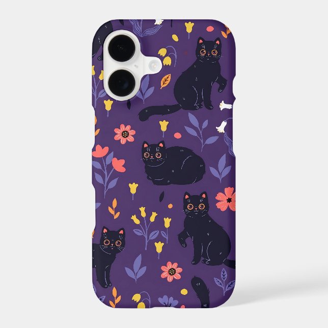 Black Cats and Wildflowers pattern (Back)