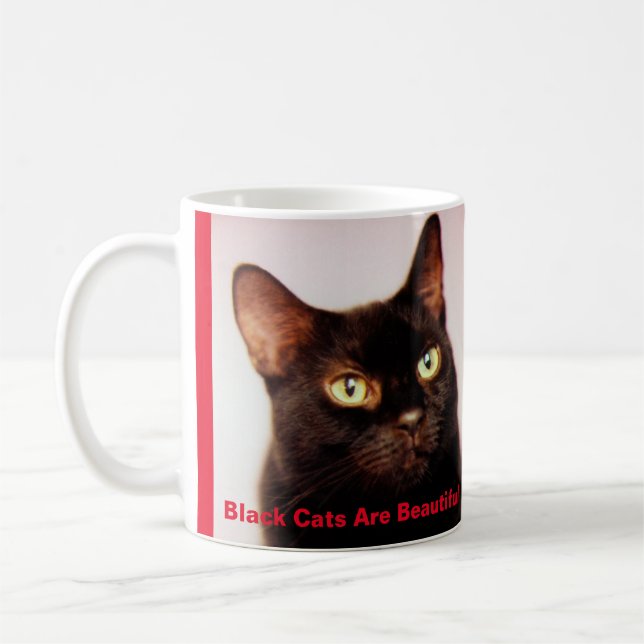 Black Cats Are Beautiful Coffee Mug (version 2) (Left)