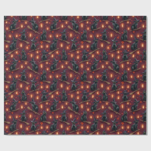  Black Cats, Author Natasha Us   Wrapping Paper