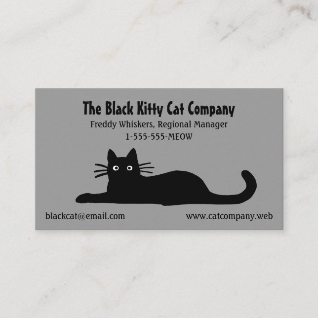 Black Cats Business Card (Front)