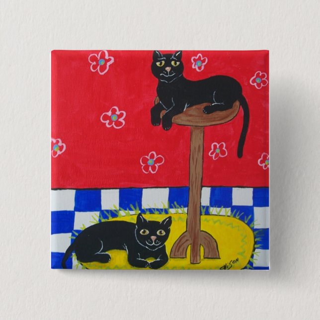 Black Cats Button (Front)