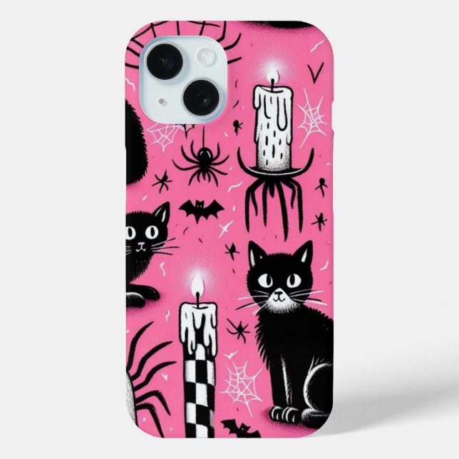 Black Cats & Candles Case-Mate iPhone Case (Back)