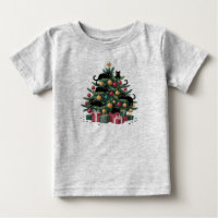 Black Cats Christmas Tree Cat Lover Xmas Lights