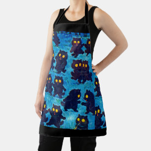 Black Cats Dancing in Moonlight, Louis Wain Apron