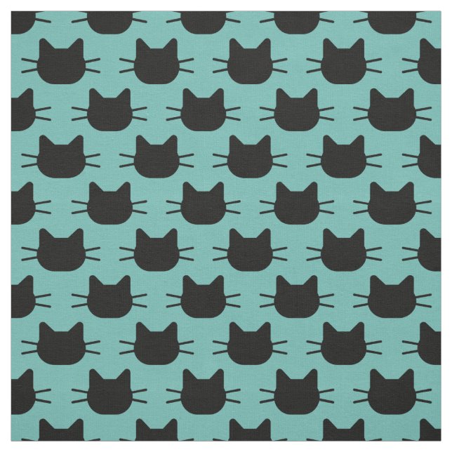 Black Cats Design Fabric (Swatch)