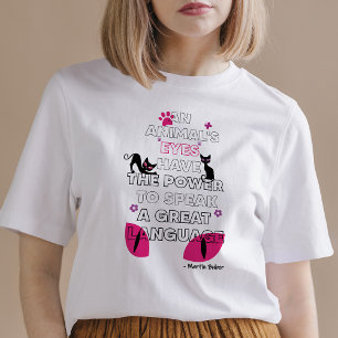 Black Cats Eyes, Martin Buber Quote Cute Pets Eyes T-Shirt