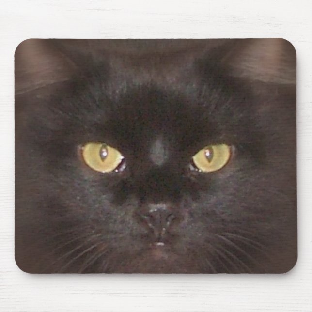black cats eyes mouse pad (Front)