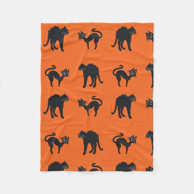 Black Cats Halloween Blankets (Front)