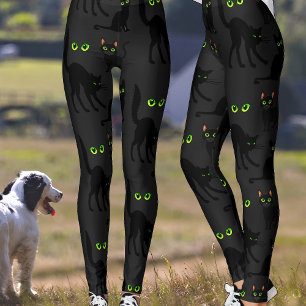 Black Cats Halloween Dark Leggings