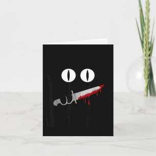Black Cats Horror Spooky Gothic Halloween Feline Card