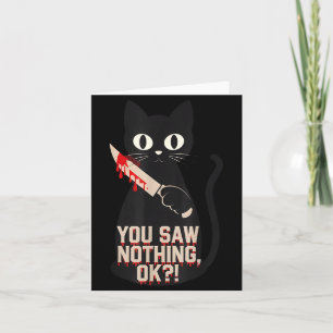 Black Cats Horror Spooky Gothic Halloween Feline Card