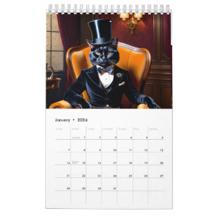 Black cats in tuxedos. Cats are like people Calendar