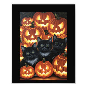 Black Cats & Jack O’Lanterns Photo Print