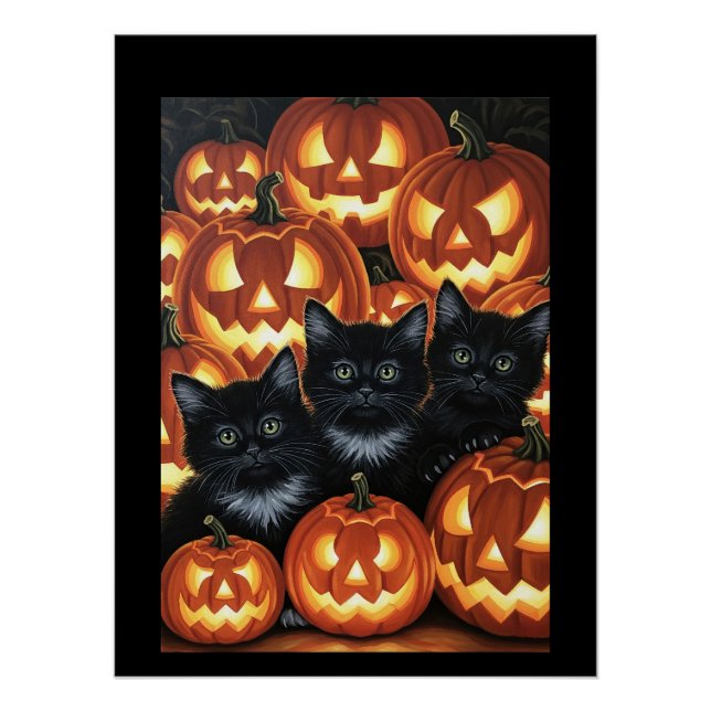 Black Cats & Jack O’Lanterns Poster (Front)