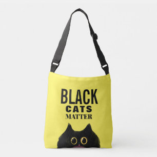"BLACK CATS MATTER"   Yellow Crossbody Bag