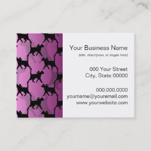 Black Cats on PInk Business Card