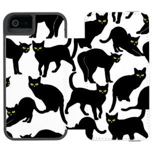 Black Cats on White Incipio Watson™ iPhone 5 Wallet Case