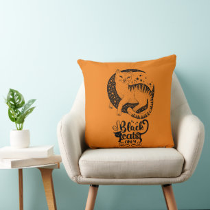 Black Cats Only Halloween Cushion