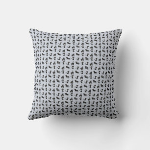 black cats patterns cushion