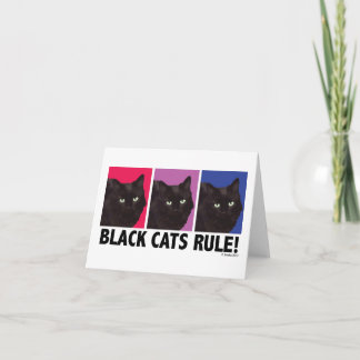 Black Cats RULE! Blank Card