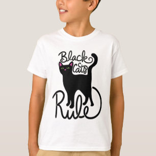 Black Cats Rule Fun Black Cat Mum Cute T-Shirt