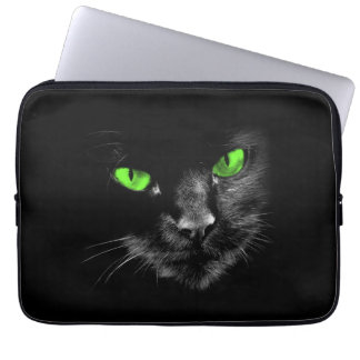 Black Cats Rule - Green Eyes Laptop Sleeve