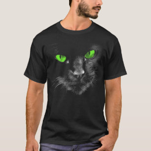 Black Cats Rule - Green Eyes T-Shirt