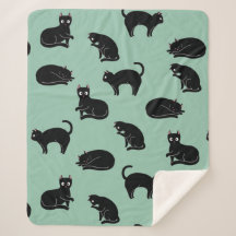 Black Cats Seamless Pattern