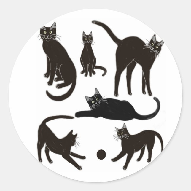 Black Cats Sticker (Front)