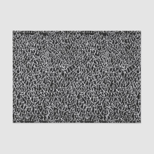 Black Cats Tissue  Paper (Front)