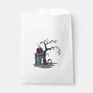 Black Cats Tombstone Tree Halloween Favour Bags