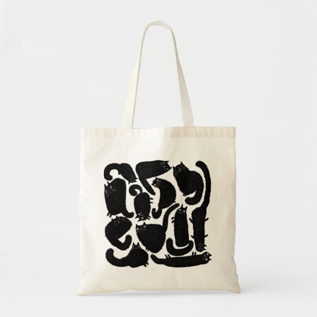 Black Cats Tote Bag (Front)