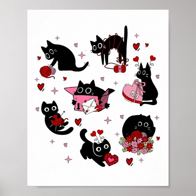Black Cats Valentine  Poster (Front)