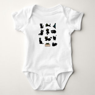 Black Cats Vinyl Sticker Cute Cat Baby Bodysuit