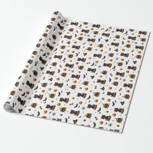 Black cats wrapping paper
