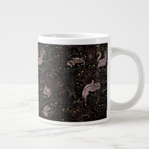 Black Cats Yellow Eyes Jumbo Coffee Mug