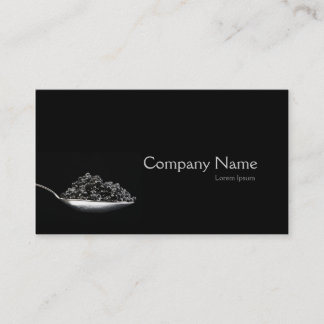 Black Caviar Spoon Luxury Food Card