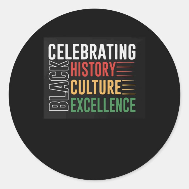 Black Celebrating Sticker  (Front)