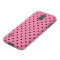 Black centre Small Black Polka Dots on hot pink