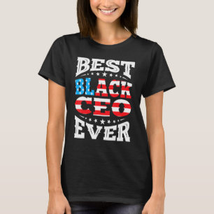 Black Ceo 4th Fourth Of July Usa American Flag T-Shirt