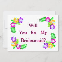 Black Chalk Board Floral Will you be my Bridesmaid