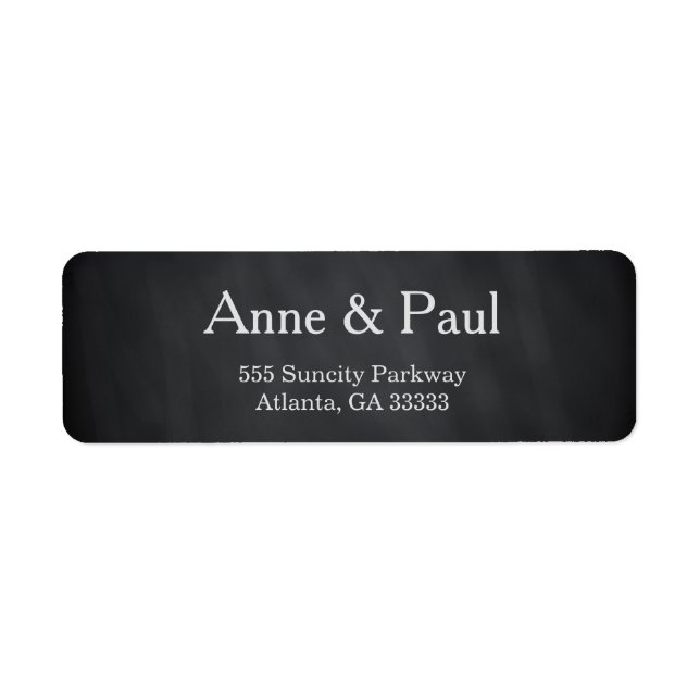 Black Chalk Board Weeding Address (Front)