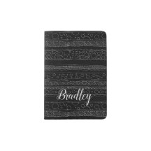 Black Chalk Doodle Pattern Gothic Art and Name