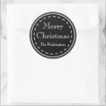Black Chalkboard Christmas Stickers<br><div class="desc">Customise these chalkboard style Christmas stickers by changing the text to suit your needs. Use these holiday stickers for the kitchen,  baking,  Christmas,  gifts,  crafts,  packages,  party favours,  gift bags,  etc... The design is from original art.</div>