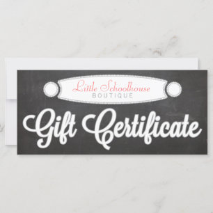 Black Chalkboard - Custom Gift Certificate