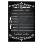 Black Chalkboard Kitchen Personalise Weekly Menu