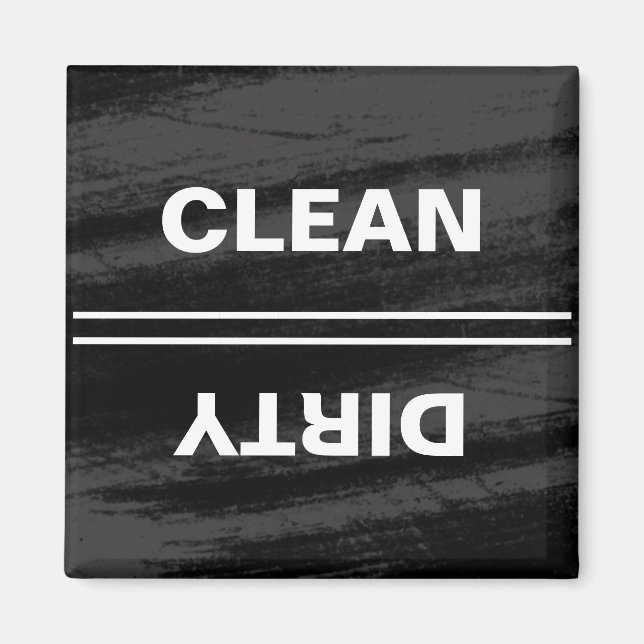 Black Chalkboard Modern Dishwasher Magnet (Front)