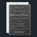 Black Chalkboard Snowflake Winter Rehearsal Dinner Invitation<br><div class="desc">Dazzle your guests before the party with these fully customisable winter rehearsal dinner party invitations. This design features a silver snowflake on a black chalkboard background,  with a fully customisable print.</div>